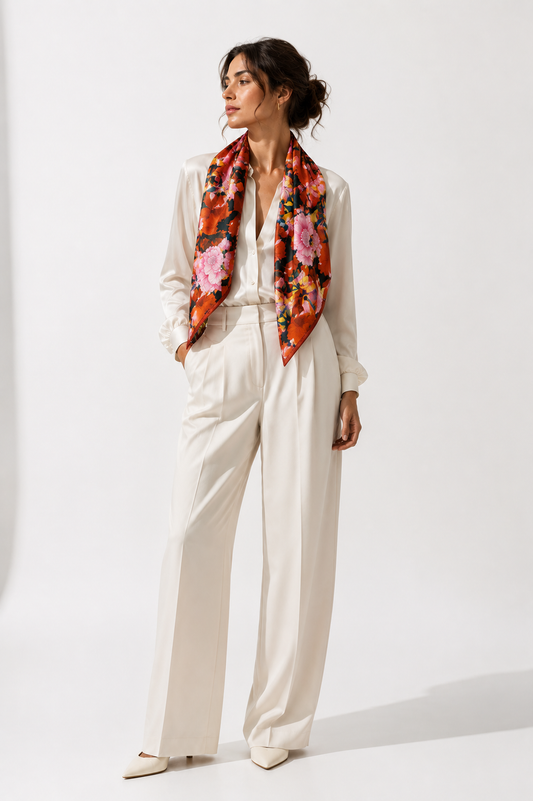 Floral Silk Scarf