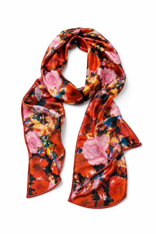 Floral Silk Scarf